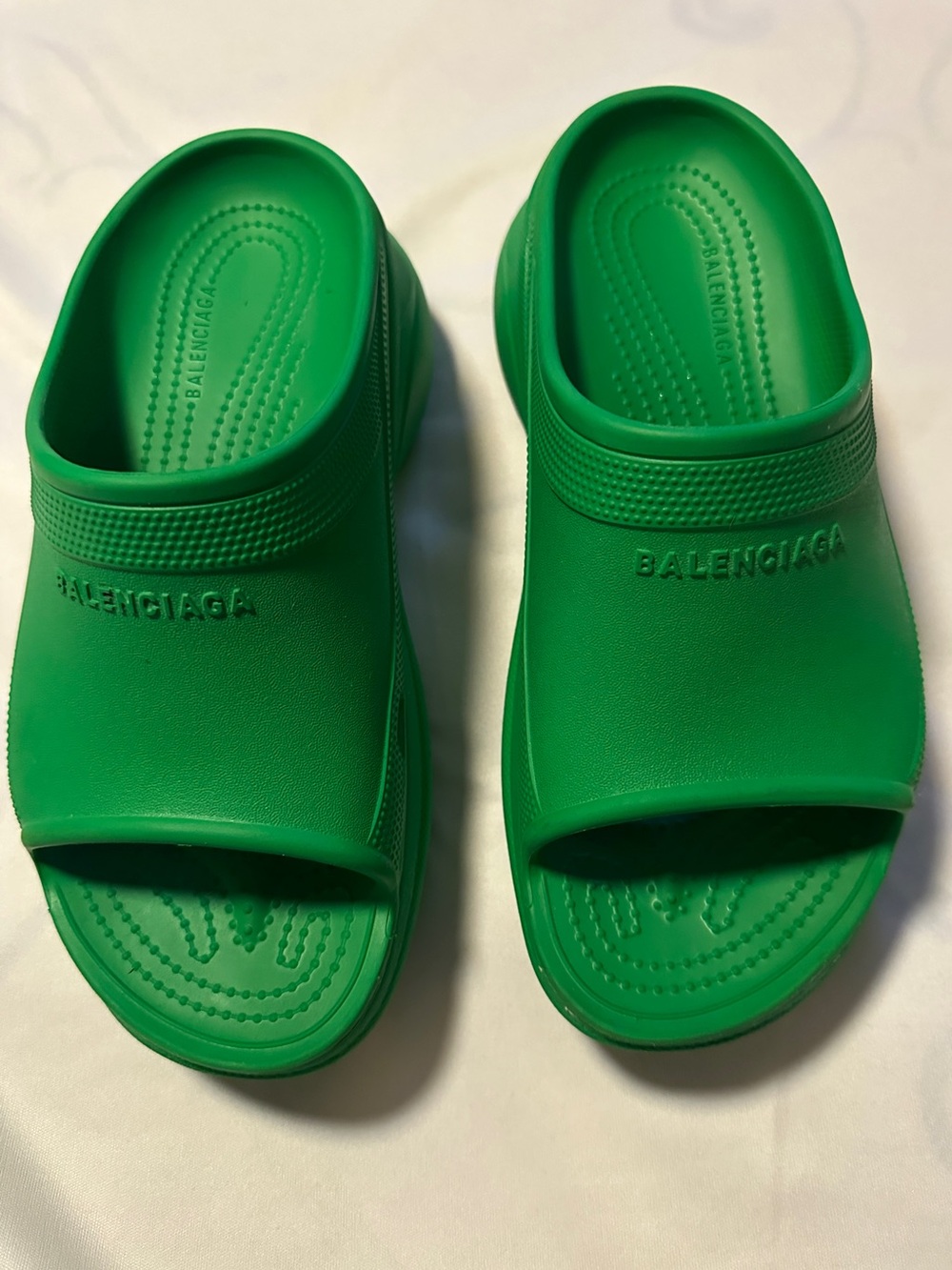 Balenciaga x Crocs Platform Apple Green Slide Sandals 39!